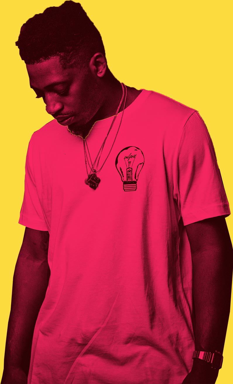 Funky vertical slider illustration