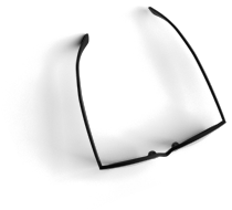 Pair of eyeglasses on desk