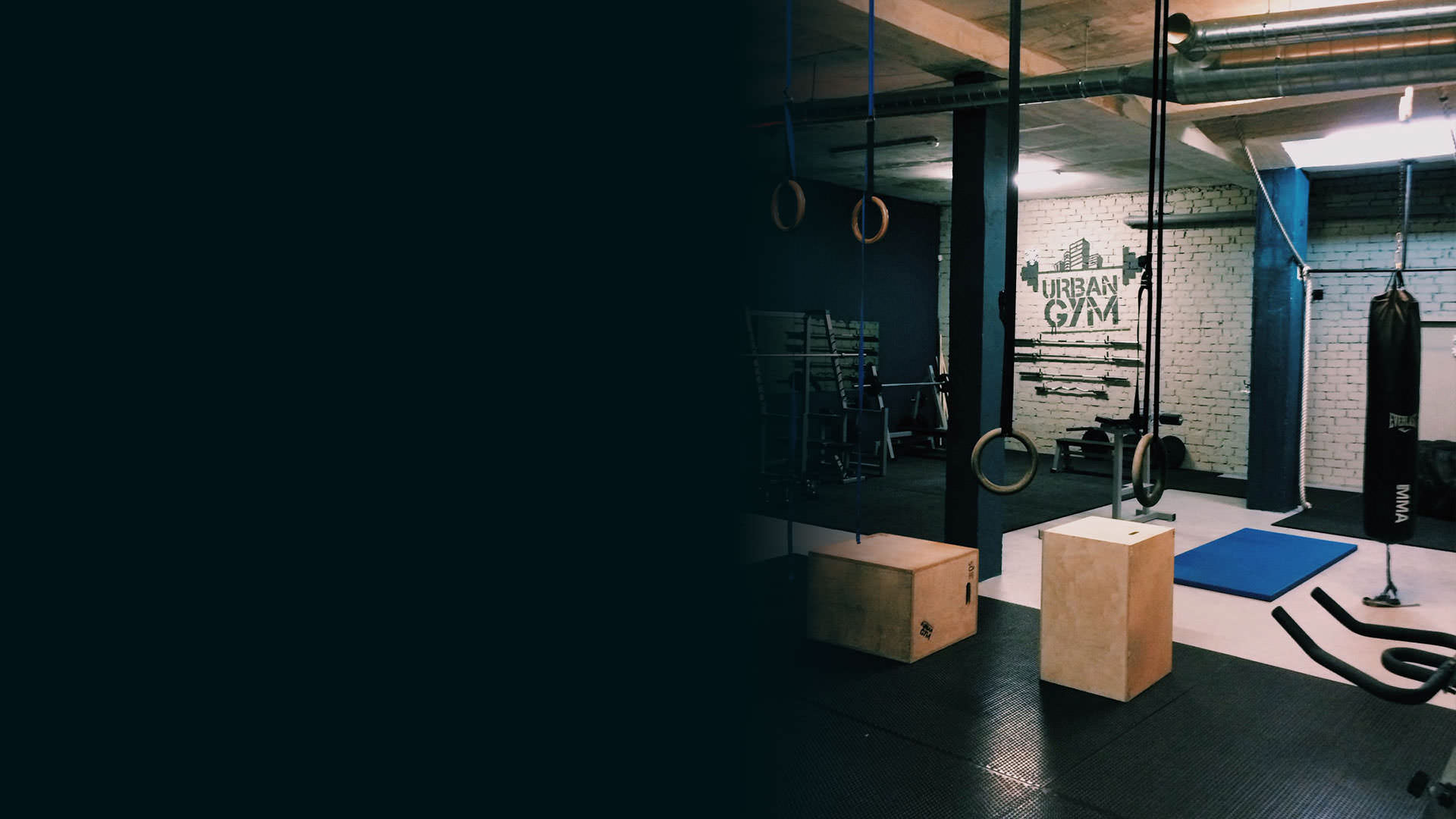 Modern gym with full equipment range