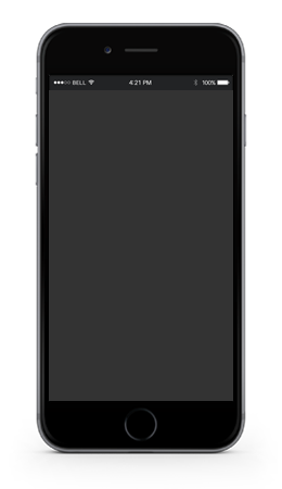 Dark iPhone showing the responsive template