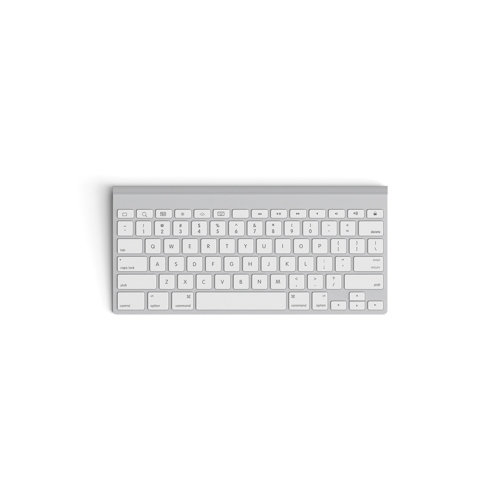 Apple wireless keyboard on the desk