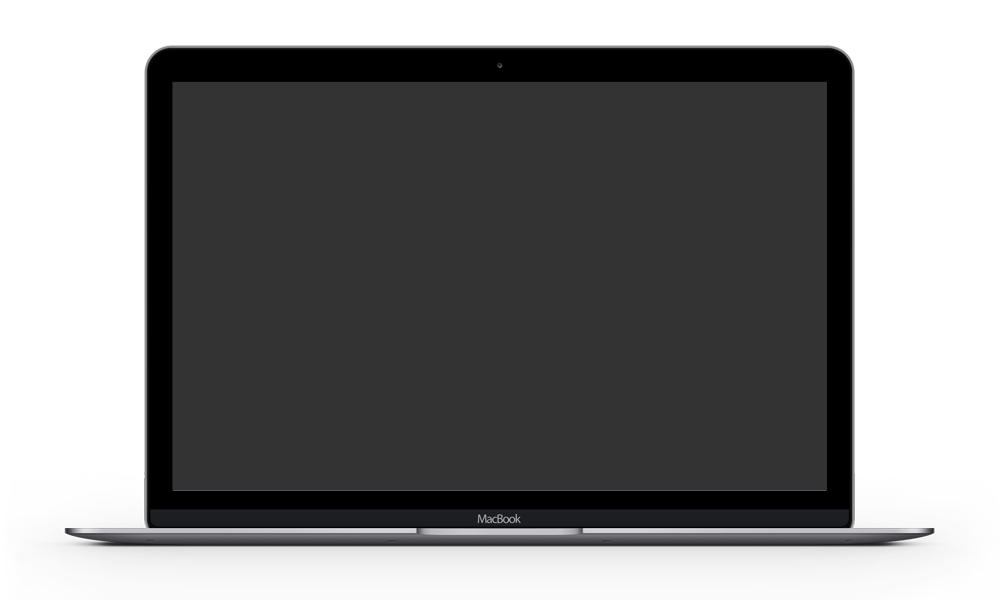 MacBook Pro displaying the website template