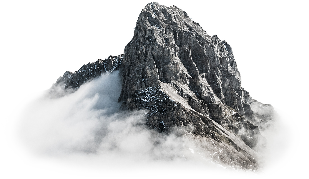 Layered mountain peak illustration