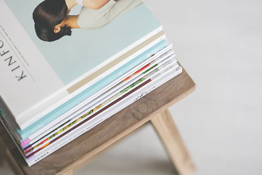 Magazine spread print design