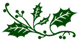Decorative holly twig ornament