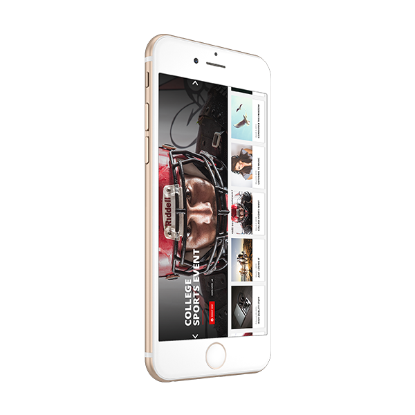 Mobile app home screen mockup