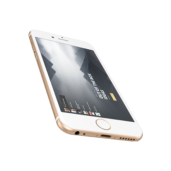 Mobile app gallery screen mockup