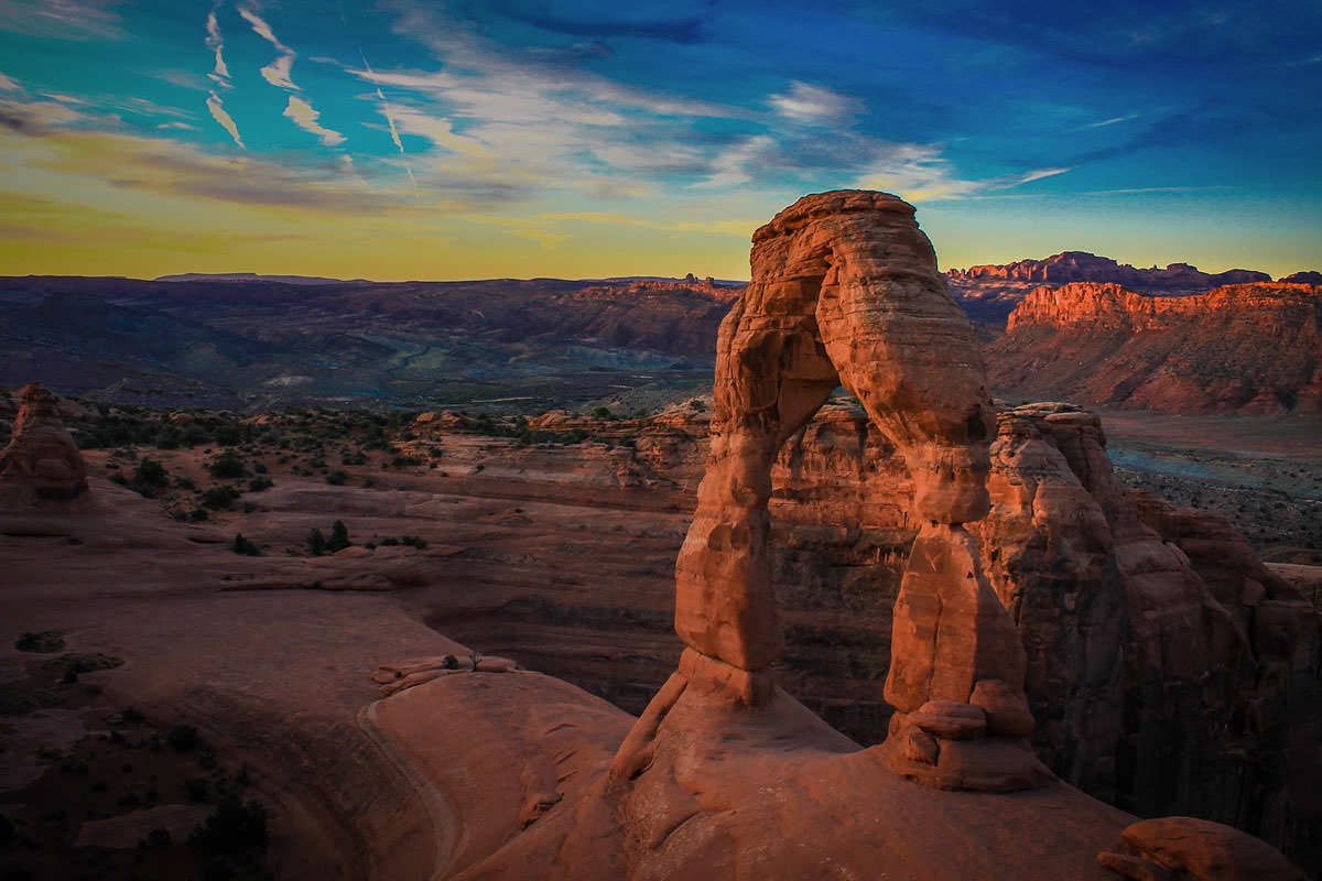 Scenic travel destination landscape