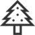 Dark Christmas tree silhouette