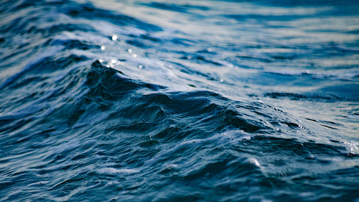 Ocean waves crashing on the shore
