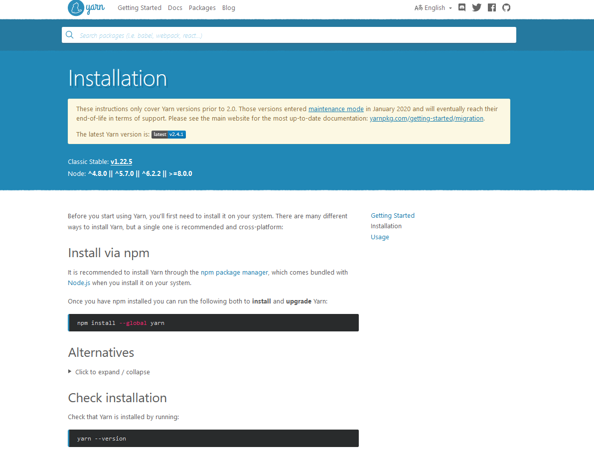 installation