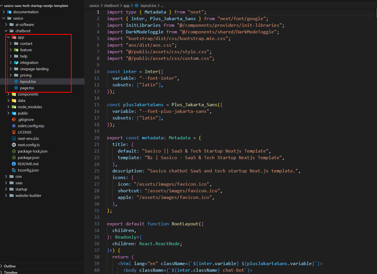Hero section component example