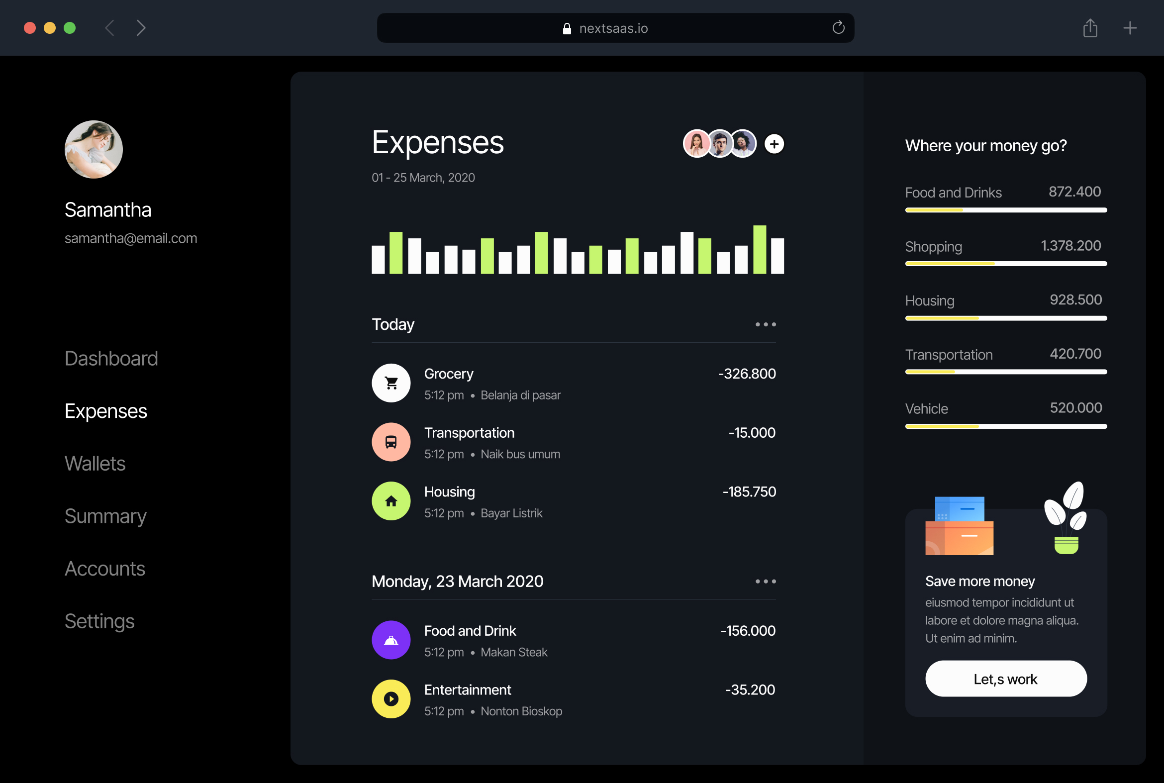 Nexsas risk management platform interface