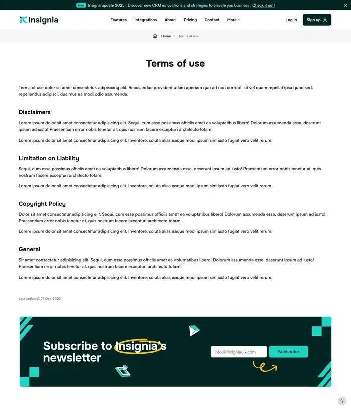 Terms of use